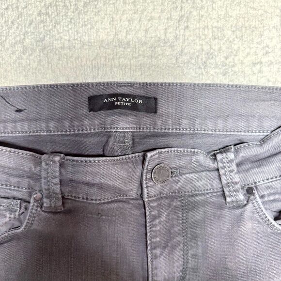 Ann Taylor Petite Skinny Modern Fit Gray Pants Womens Size‎ 6P - Picture 2 of 11
